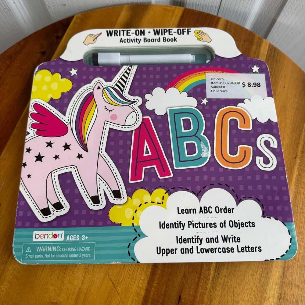 Bendon wipe-off board unicorn